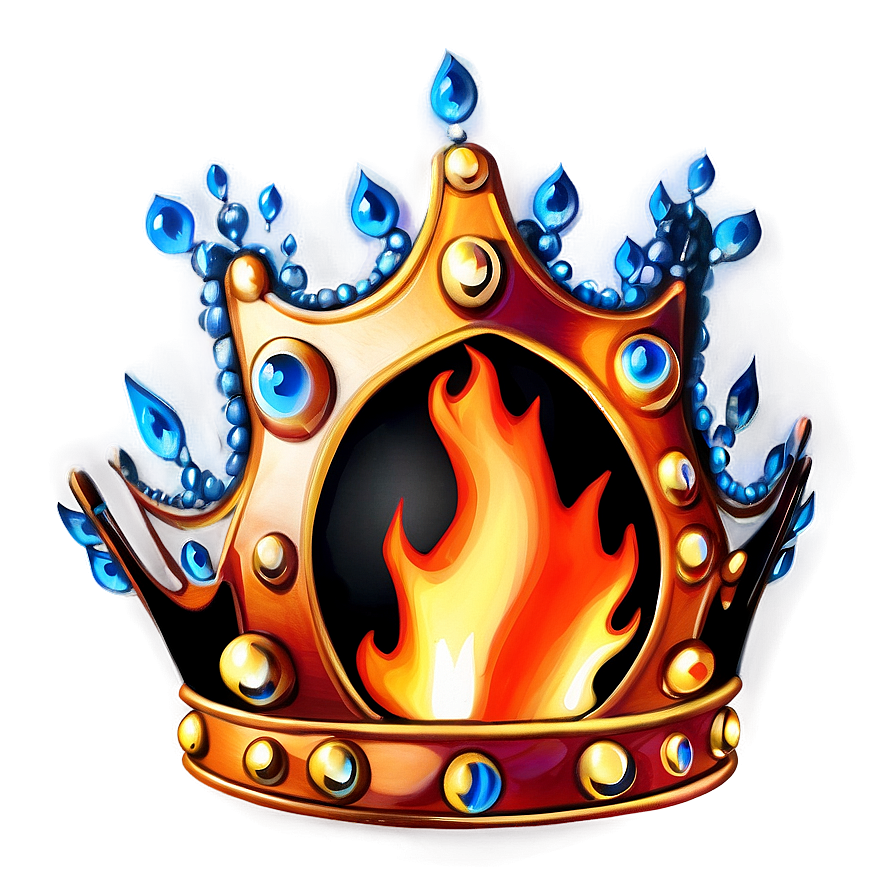 Fiery Crown Graphic Png 04302024