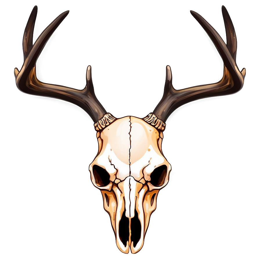 Fiery Deer Skull Design Png Kpa