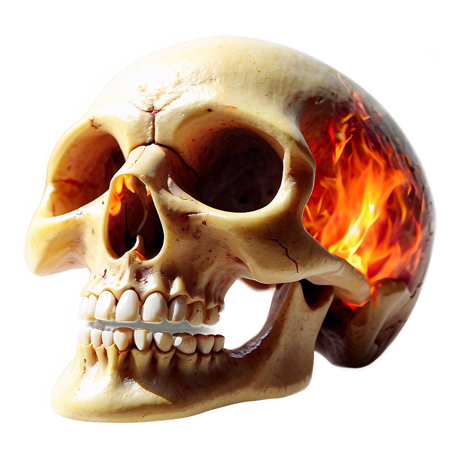 Fiery Eyed Skull Png 06252024