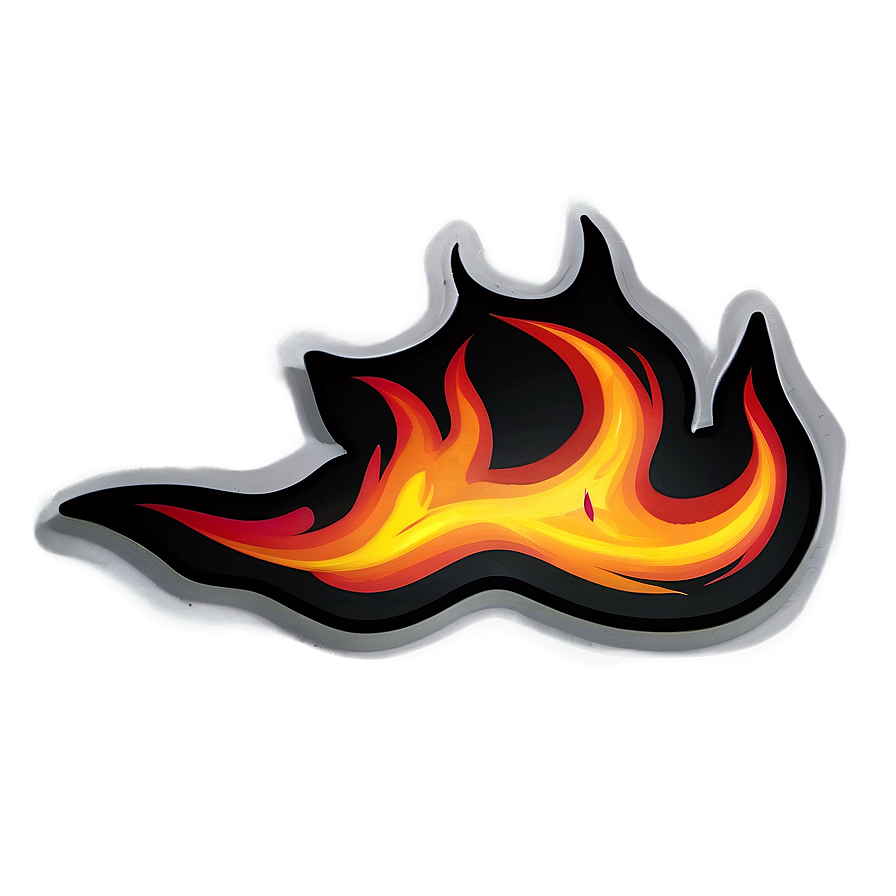 Fiery Flame Sticker Png 05252024