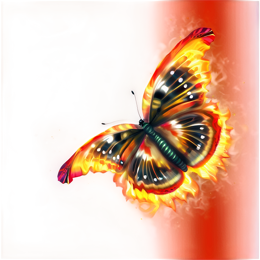 Fiery Glow Butterfly Png 2