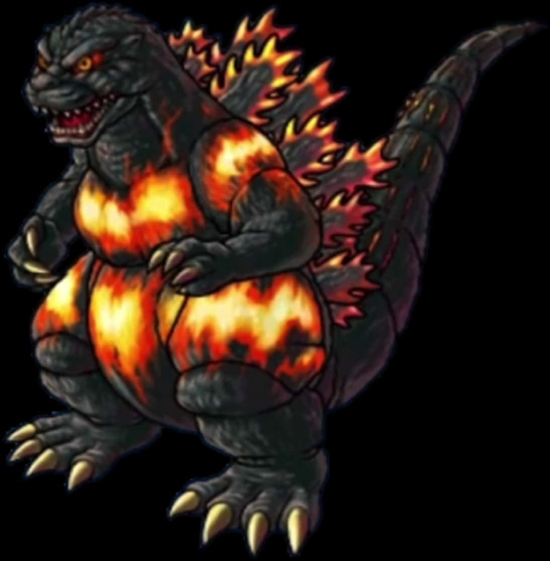 Fiery_ Godzilla_ Illustration