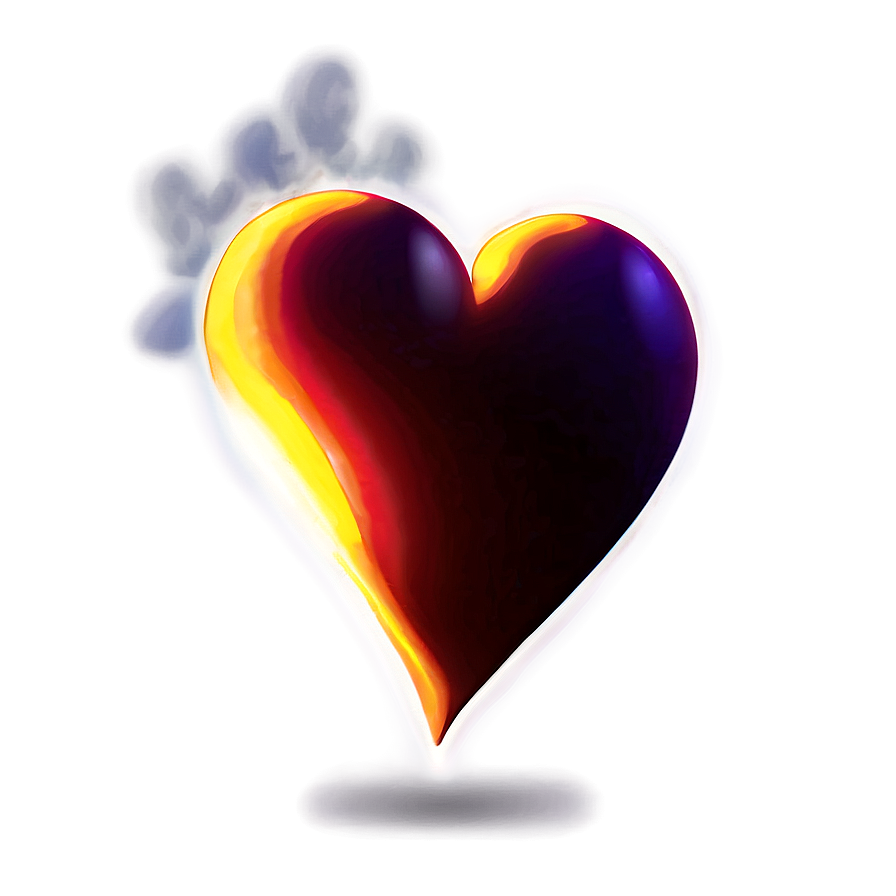 Fiery Heart Illustration Png Tji52