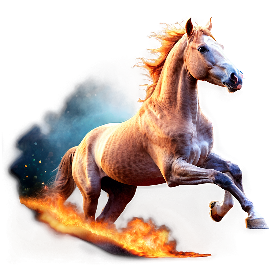 Fiery Horse Running Scene Png Lvd