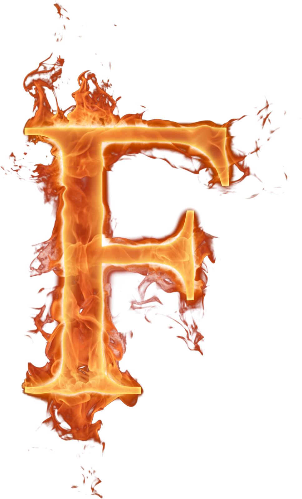 Fiery Letter F Design