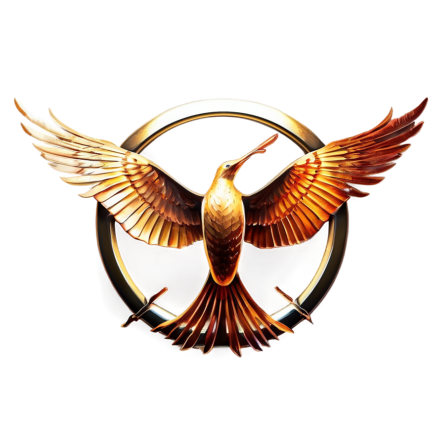 Fiery Mockingjay Emblem Png 06242024