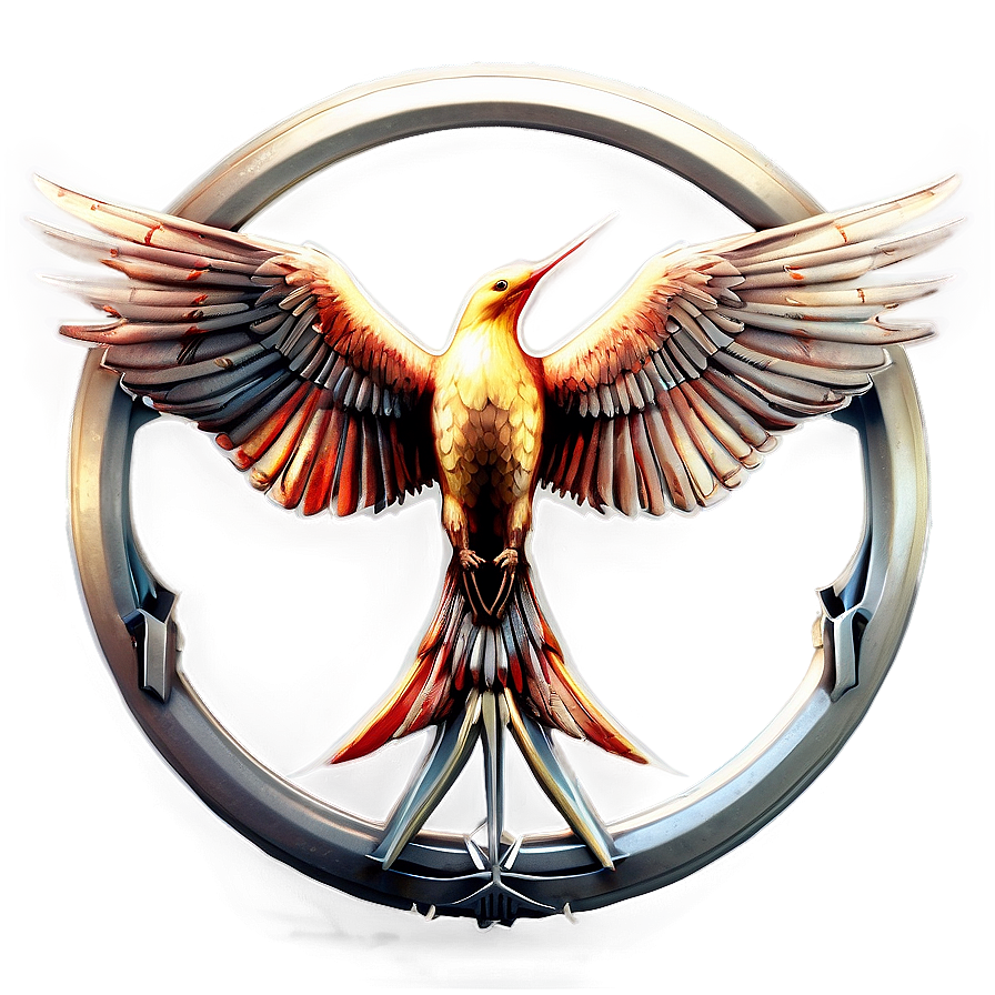 Fiery Mockingjay Emblem Png Rox33