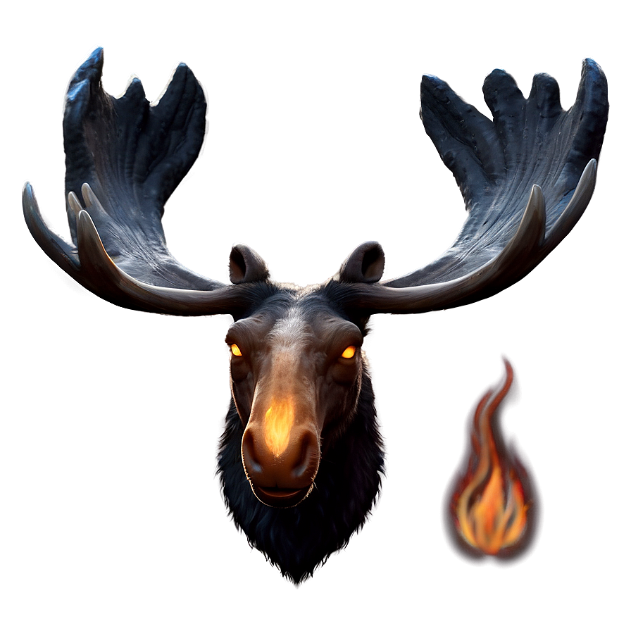 Fiery Moose Head Concept Png 06292024