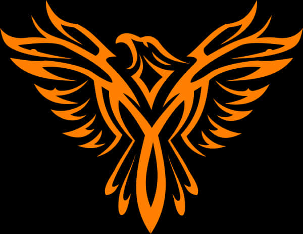 Fiery Orange Eagle Logo