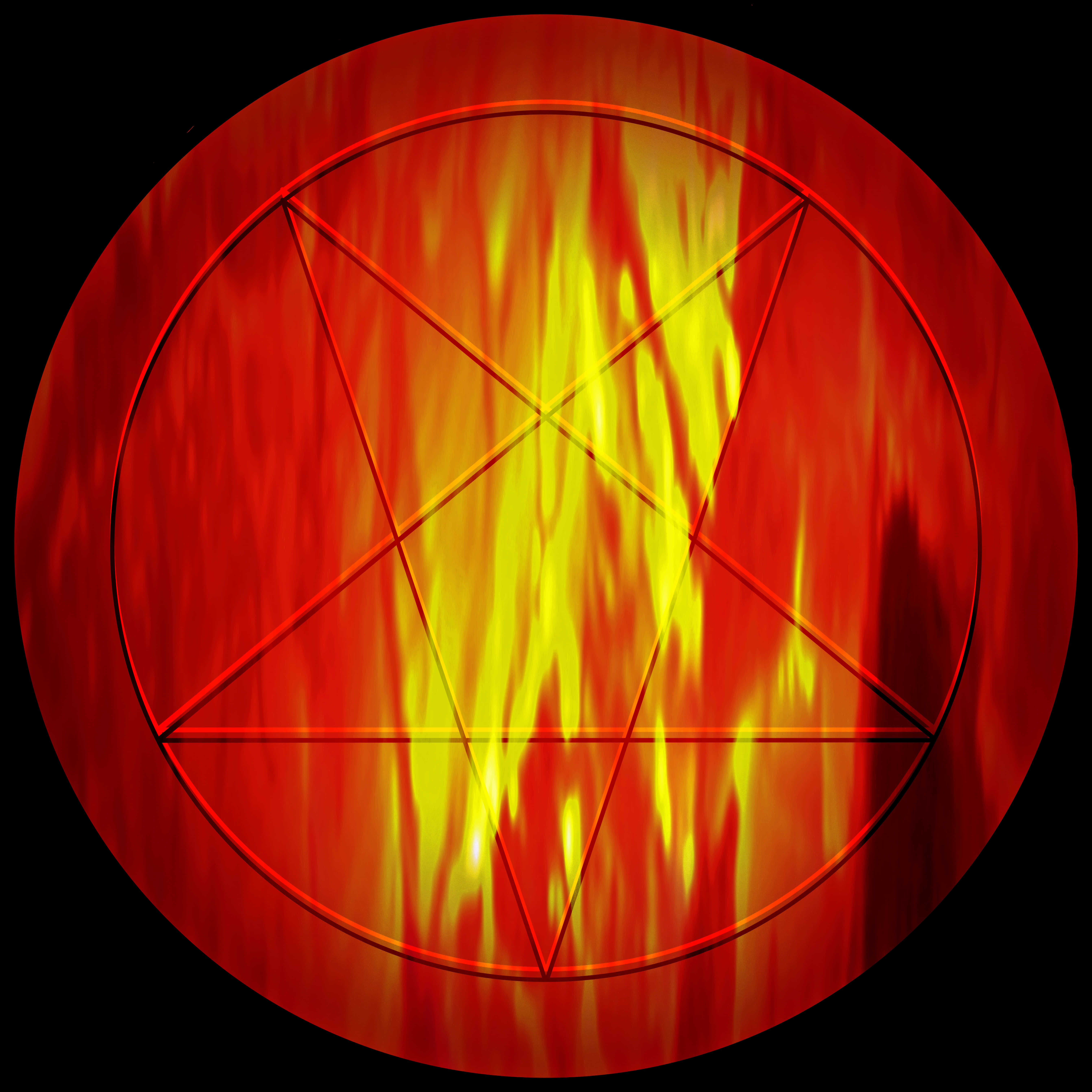 Fiery Pentagram Background