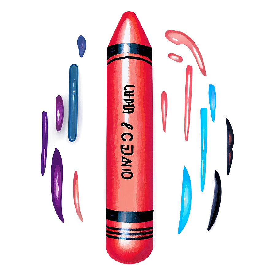 Fiery Red Crayon Picture Png 28