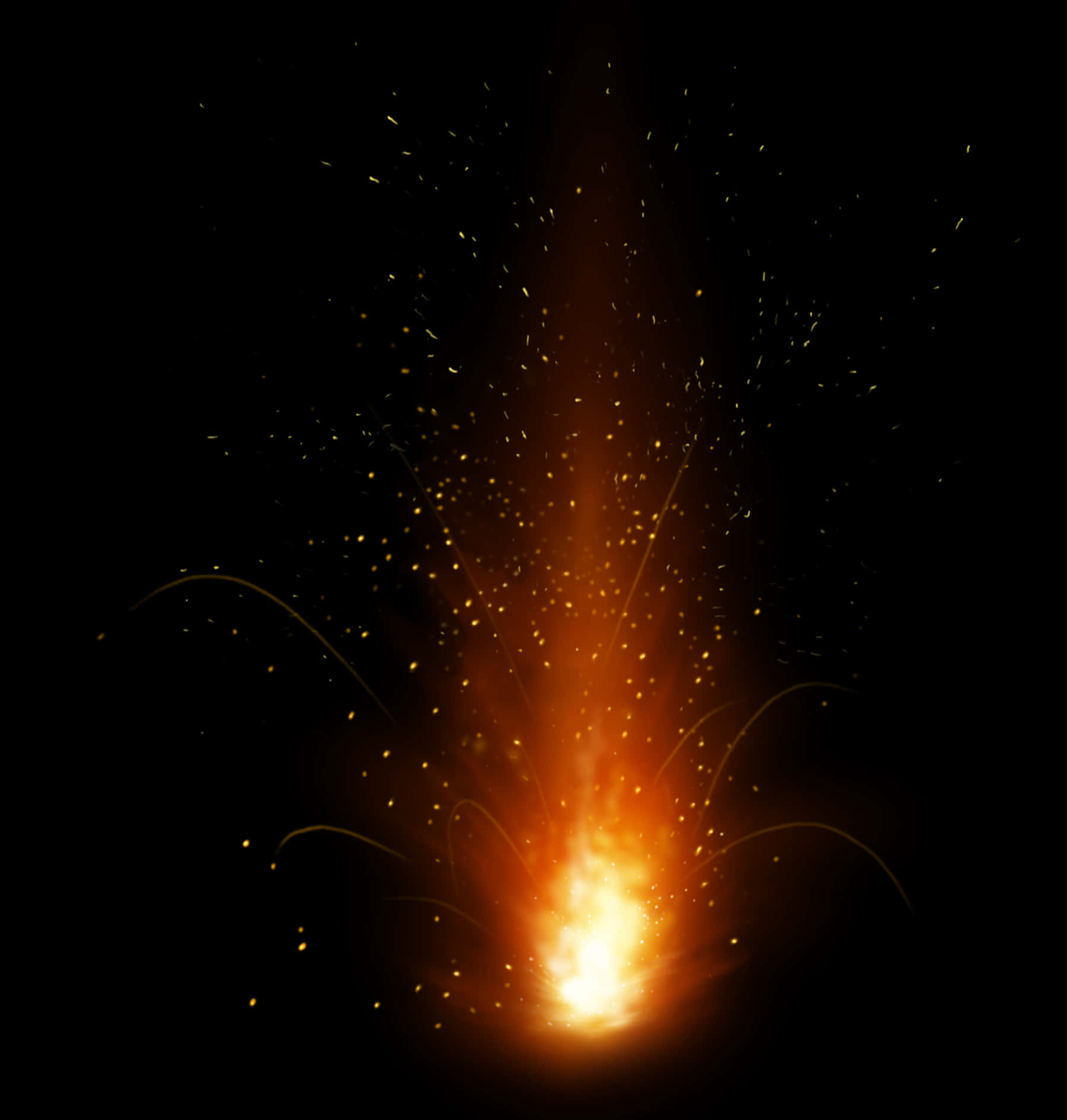 Fiery Spark Explosion