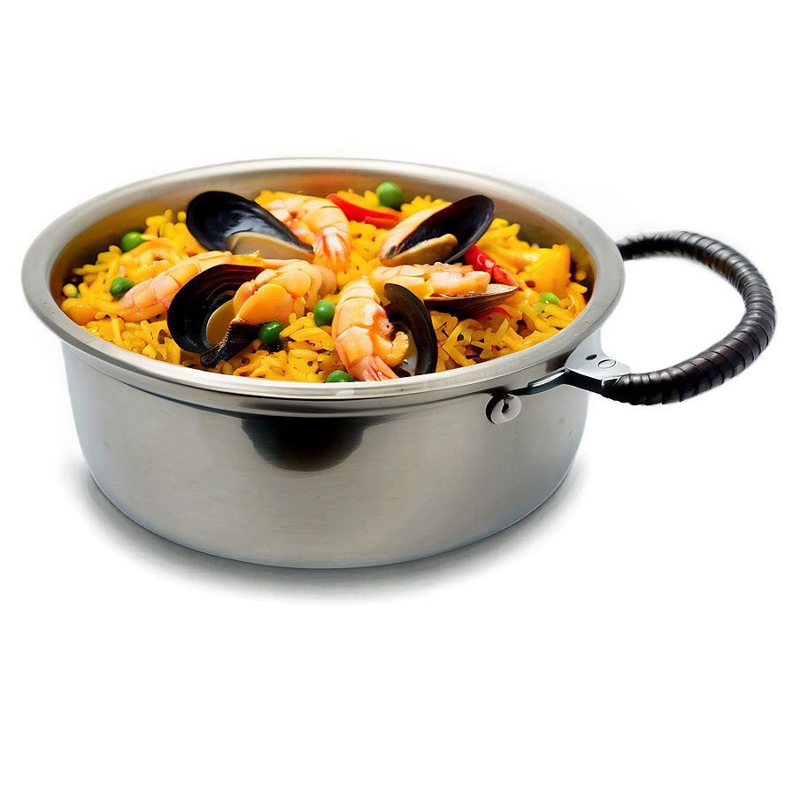 Fiery Spicy Seafood Paella Png Inx