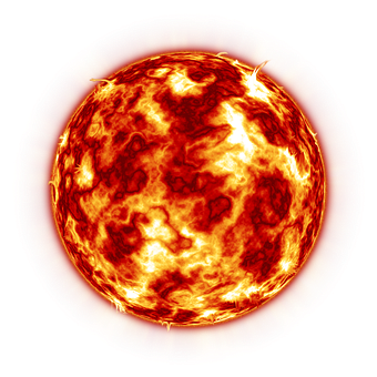 Fiery Sun Close Up