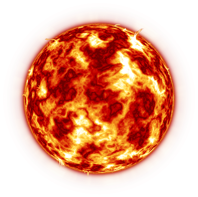 Fiery Sun Close Up