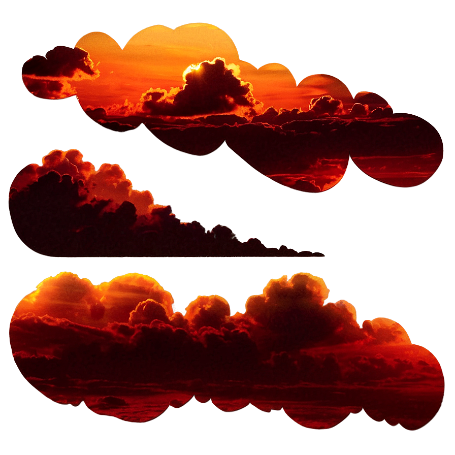 Fiery Sunset Clouds Png 18