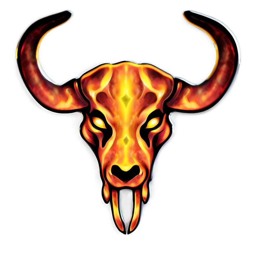 Fiery Taurus Symbol Png Cyf