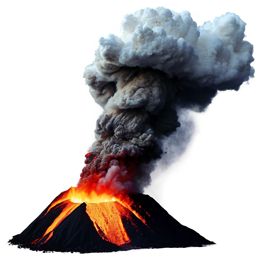 Fiery Volcano Eruption Png 05232024