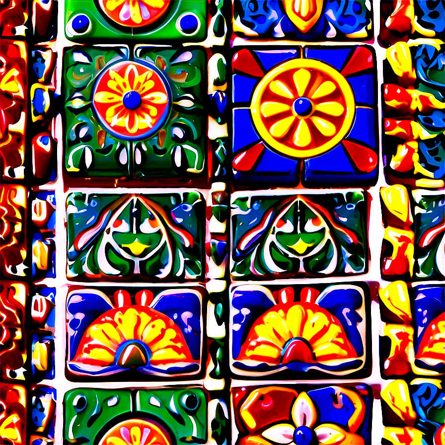 Fiesta Spanish Tiles Background Png Cdr