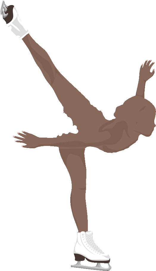 Figure Skater In Arabesque Pose