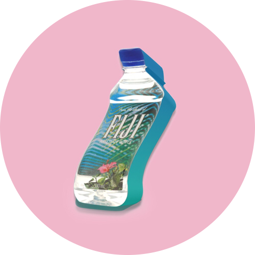 Fiji Water Bottle Artistic Background