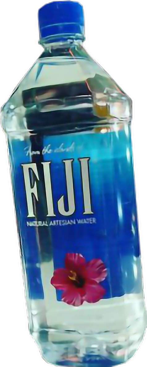 Fiji Water Bottlewith Flower