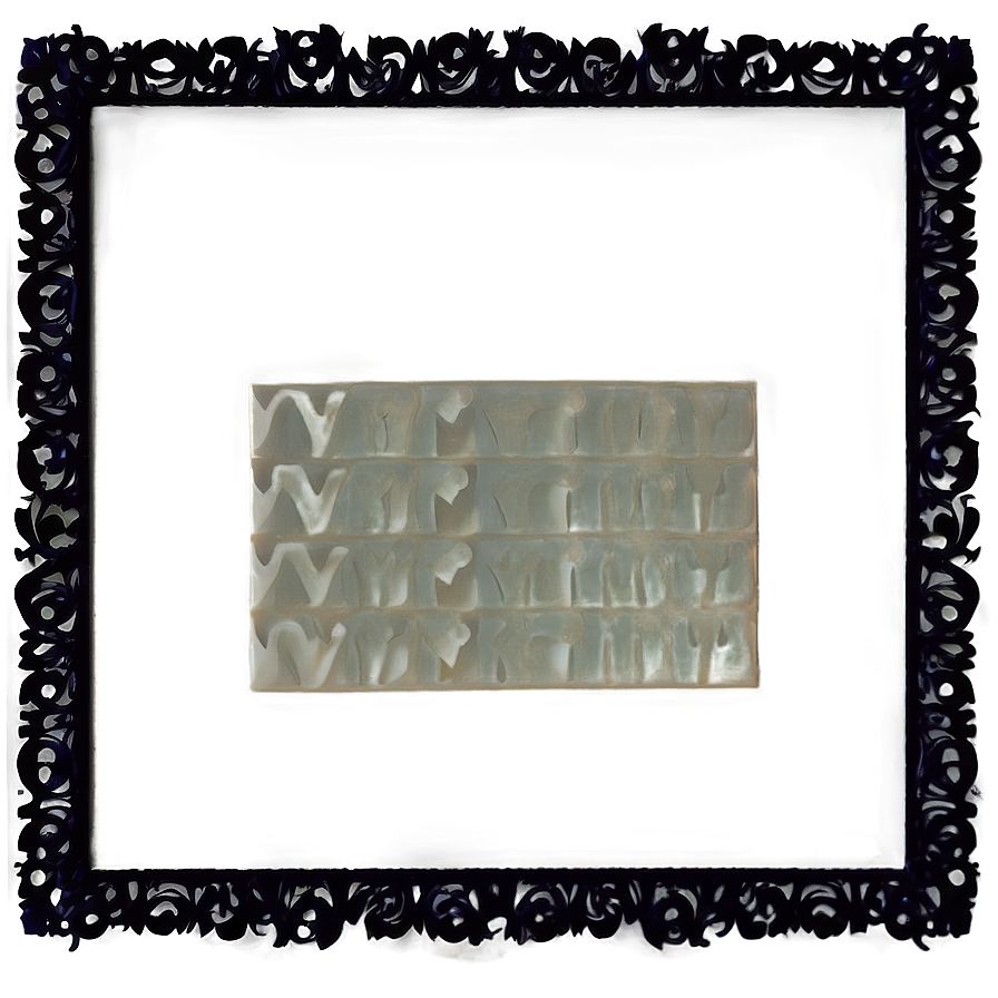 Filigree Black Frame Png Vpx