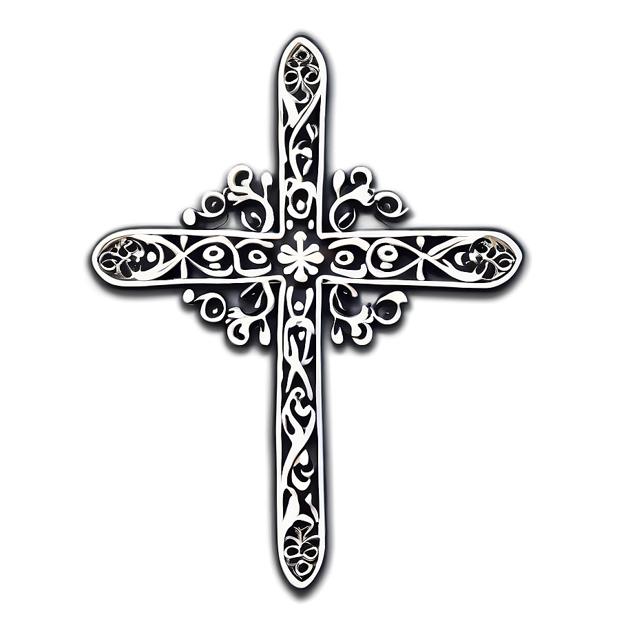 Filigree Cross Symbol Png 06212024