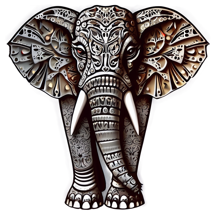 Filigree Elephant Png Fpl