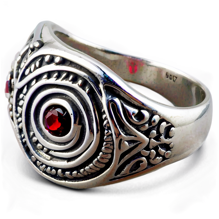 Filigree Silver Ring Png 06212024