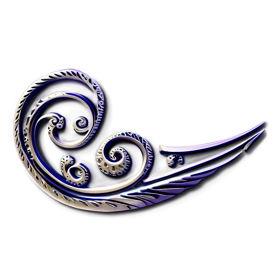 Filigree Swirl Accent Png Htf60