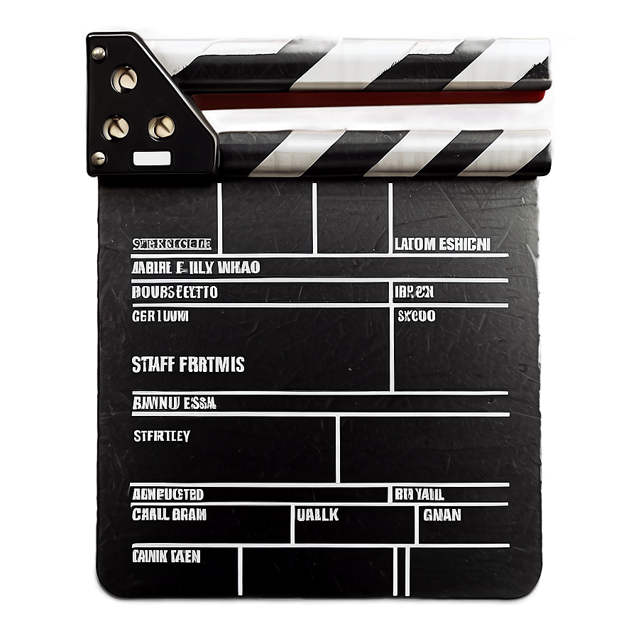 Film Slate For Movie Sets Png Isp