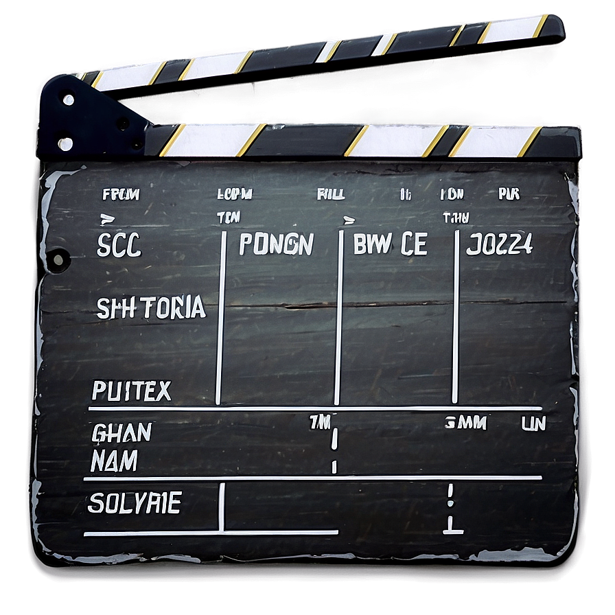 Film Slate For Videography Png Wte44