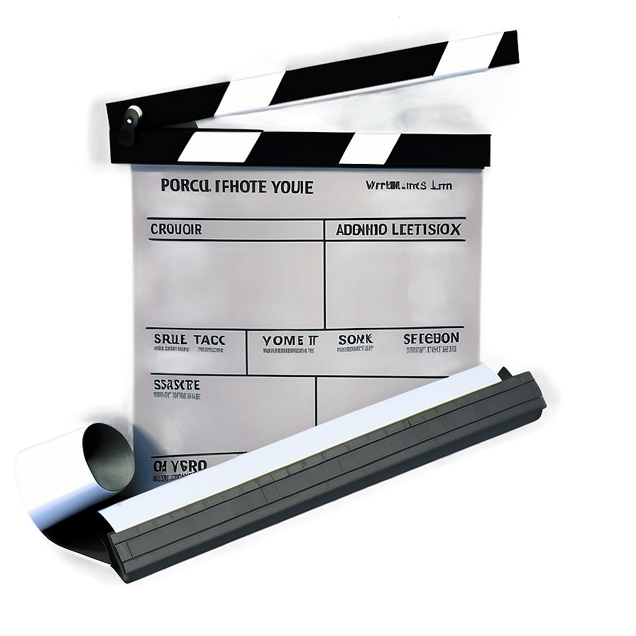 Film Slate With Roll And Scene Png Fnn13