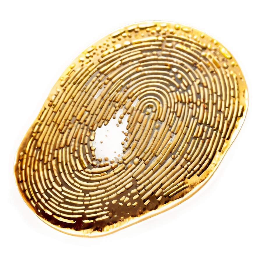 Fingerprint In Golden Color Png 05242024