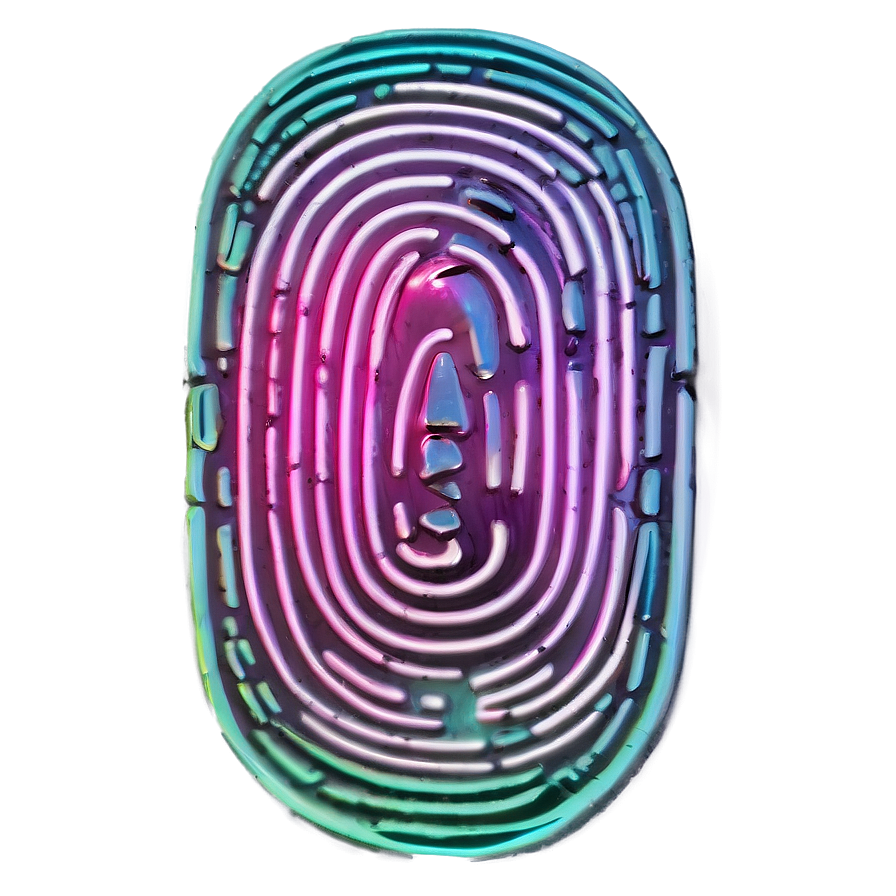 Fingerprint In Neon Lights Png 68