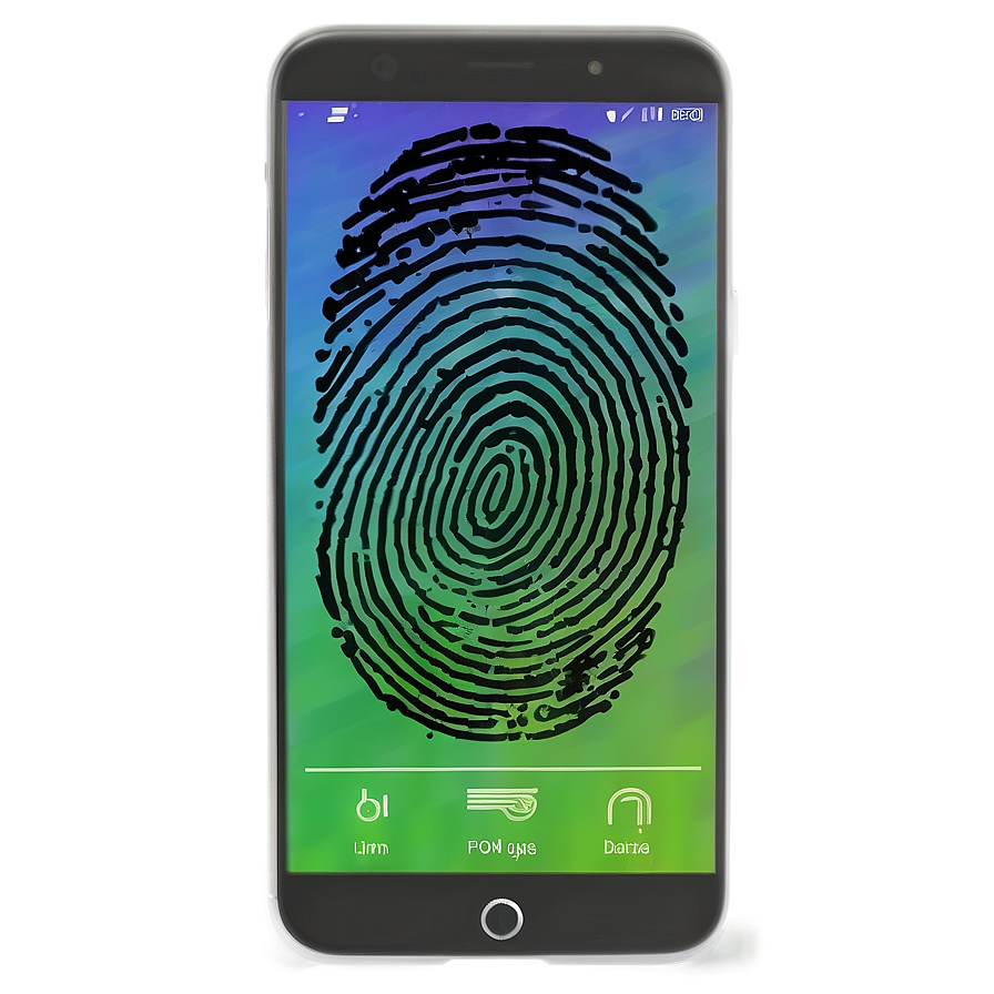 Fingerprint On Smartphone Screen Png Rls