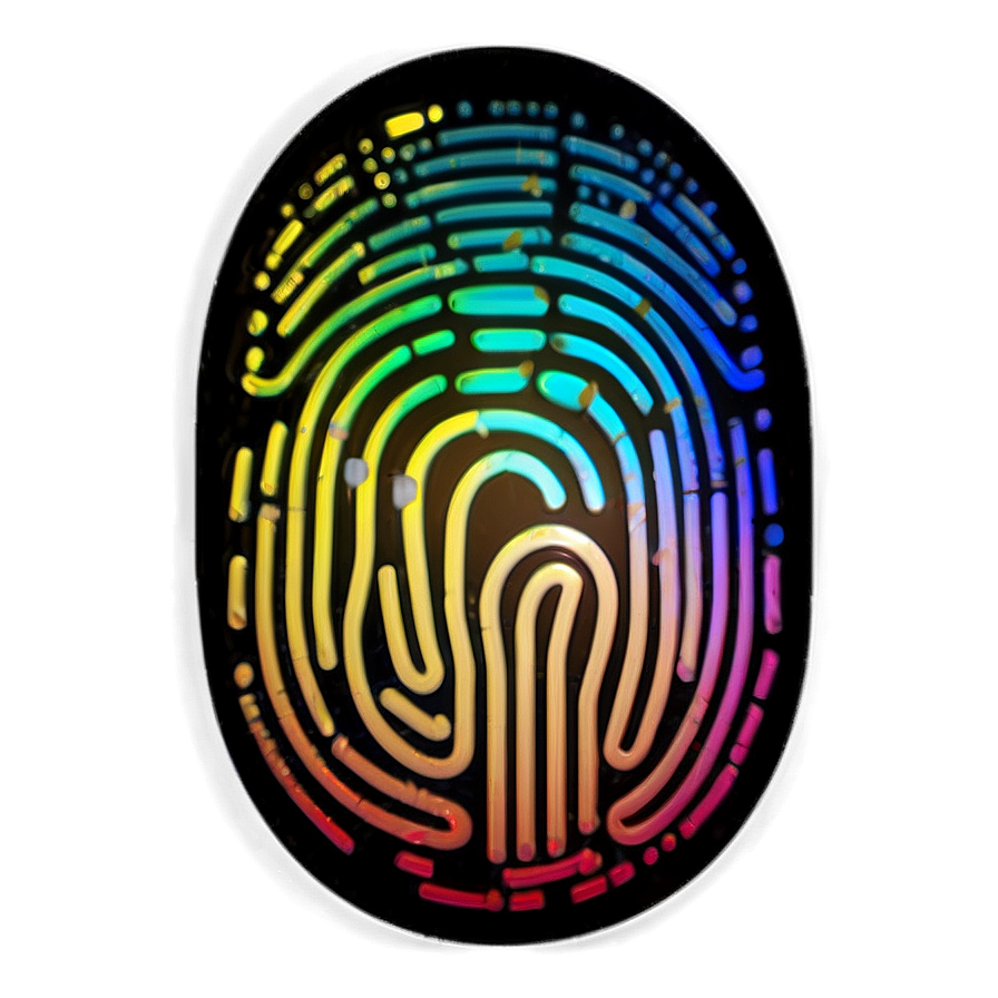 Fingerprint With Circuit Lines Png Glk