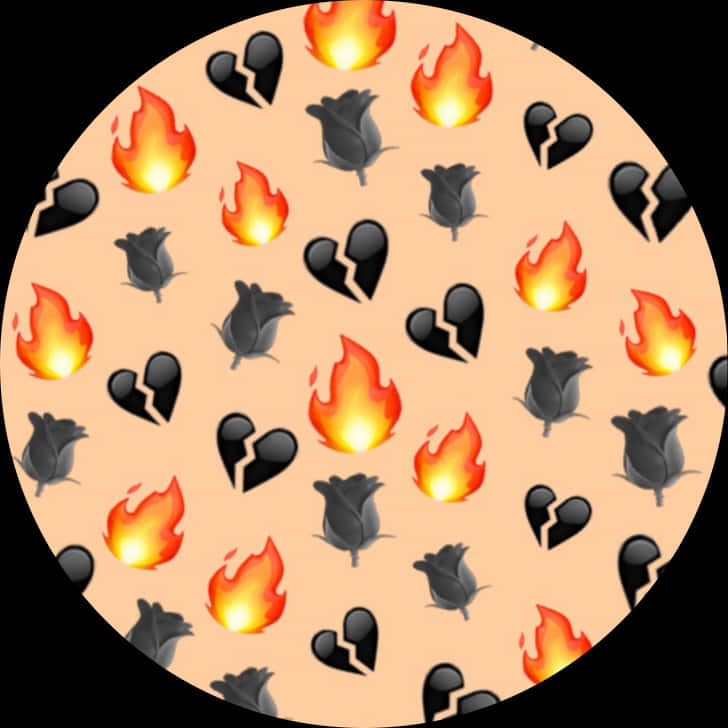 Fire_and_ Broken_ Heart_ Emoji_ Pattern