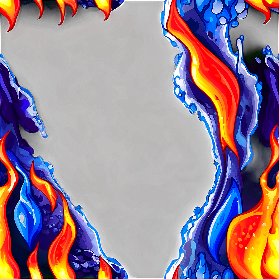 Fire And Ice Graphic Png 15