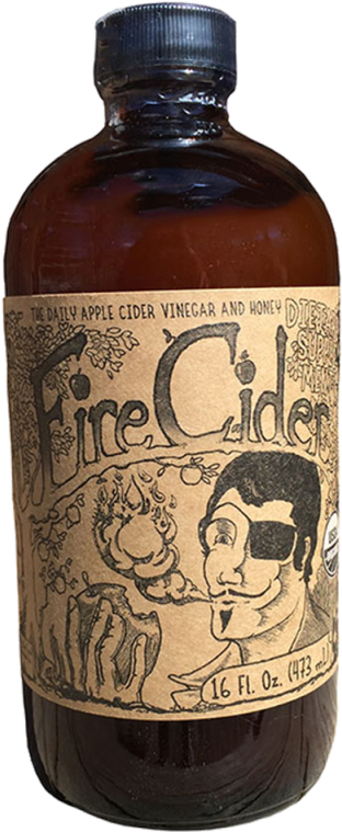 Fire Cider Apple Vinegar Honey Bottle