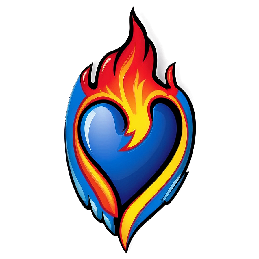 Fire Heart Outline Png 56