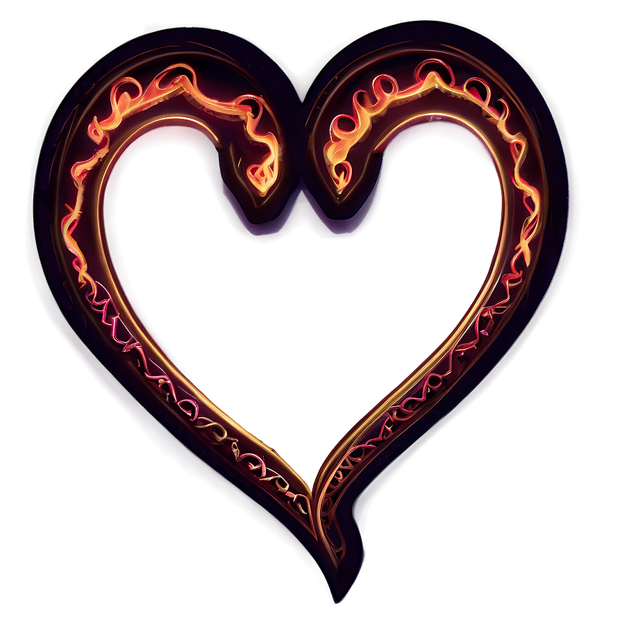 Fire Heart Outline Png Vre88