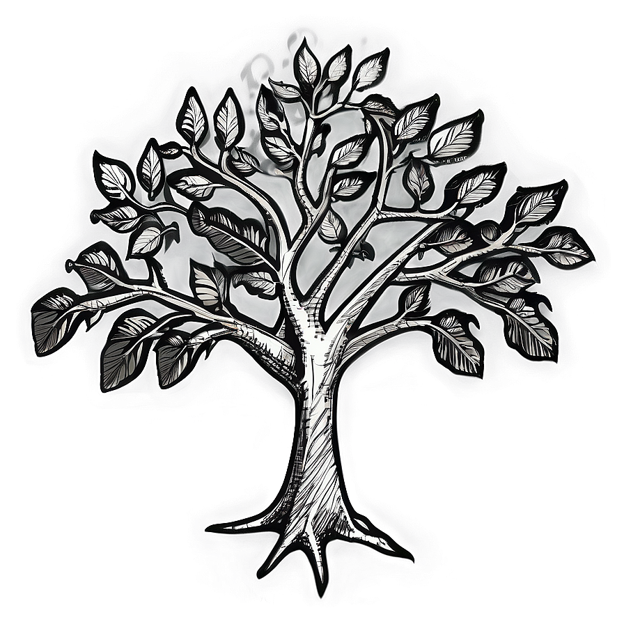 Fire Tree Sketch Png 85