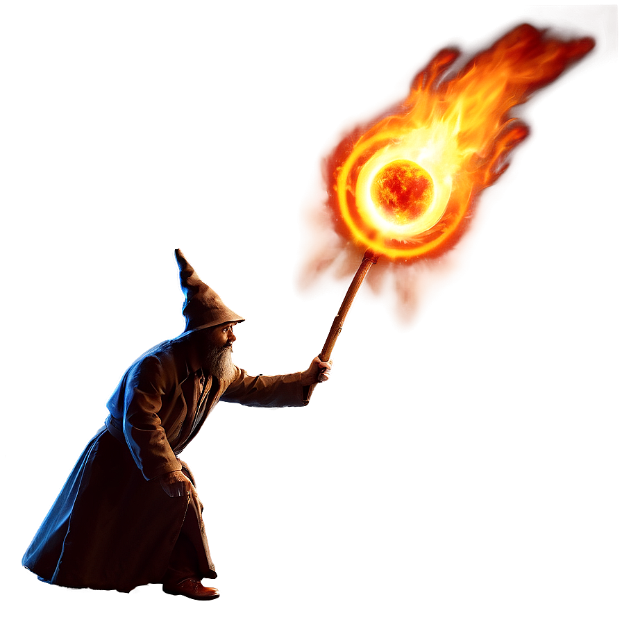 Fireball Wizard Magic Png 06112024