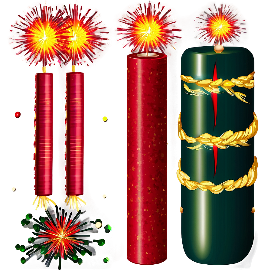 Firecrackers Vector Art Png 06242024