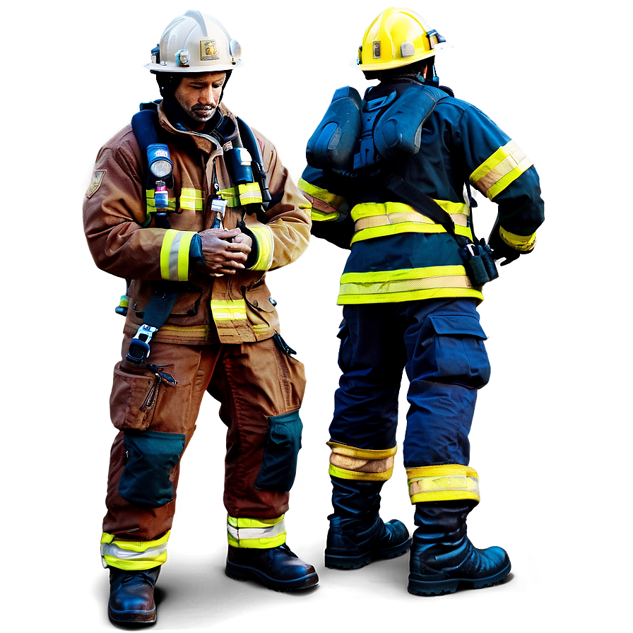 Firefighter And Paramedic Together Png Rms86