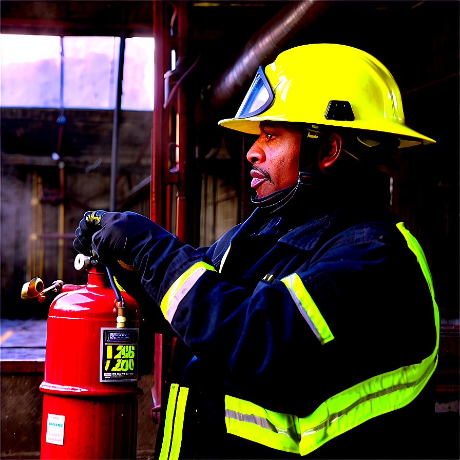 Firefighter In Hazardous Environment Png 06202024