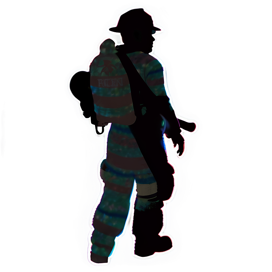 Firefighter Silhouette Png 06202024