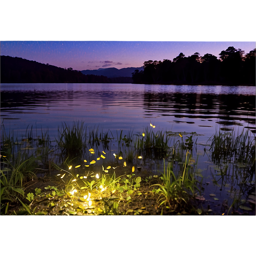 Fireflies By The Lake Png 06122024